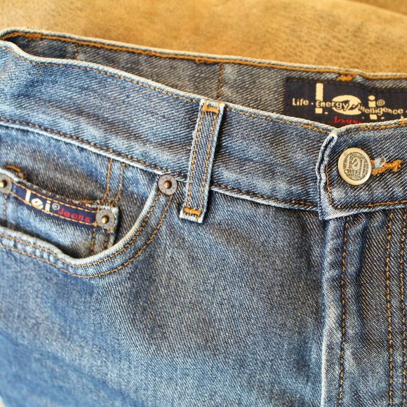 l.e.i. Shiny Flare Jeans Size 5 Vintage - Picture 10 of 13